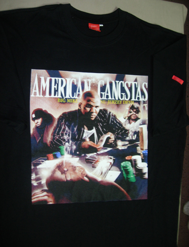 THE GAME AMERICAN GANGSTAS T-SHIRT FRONT COVER - BLACK